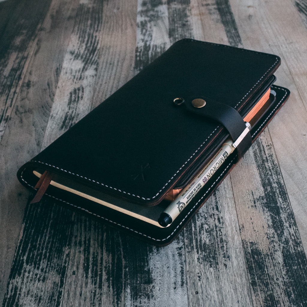 Leather notebook holder