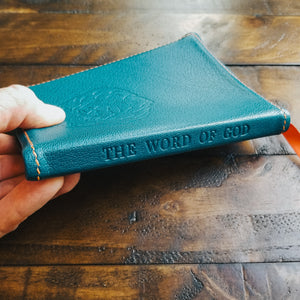 Leather Bound LSB Bible in Bahama Blue