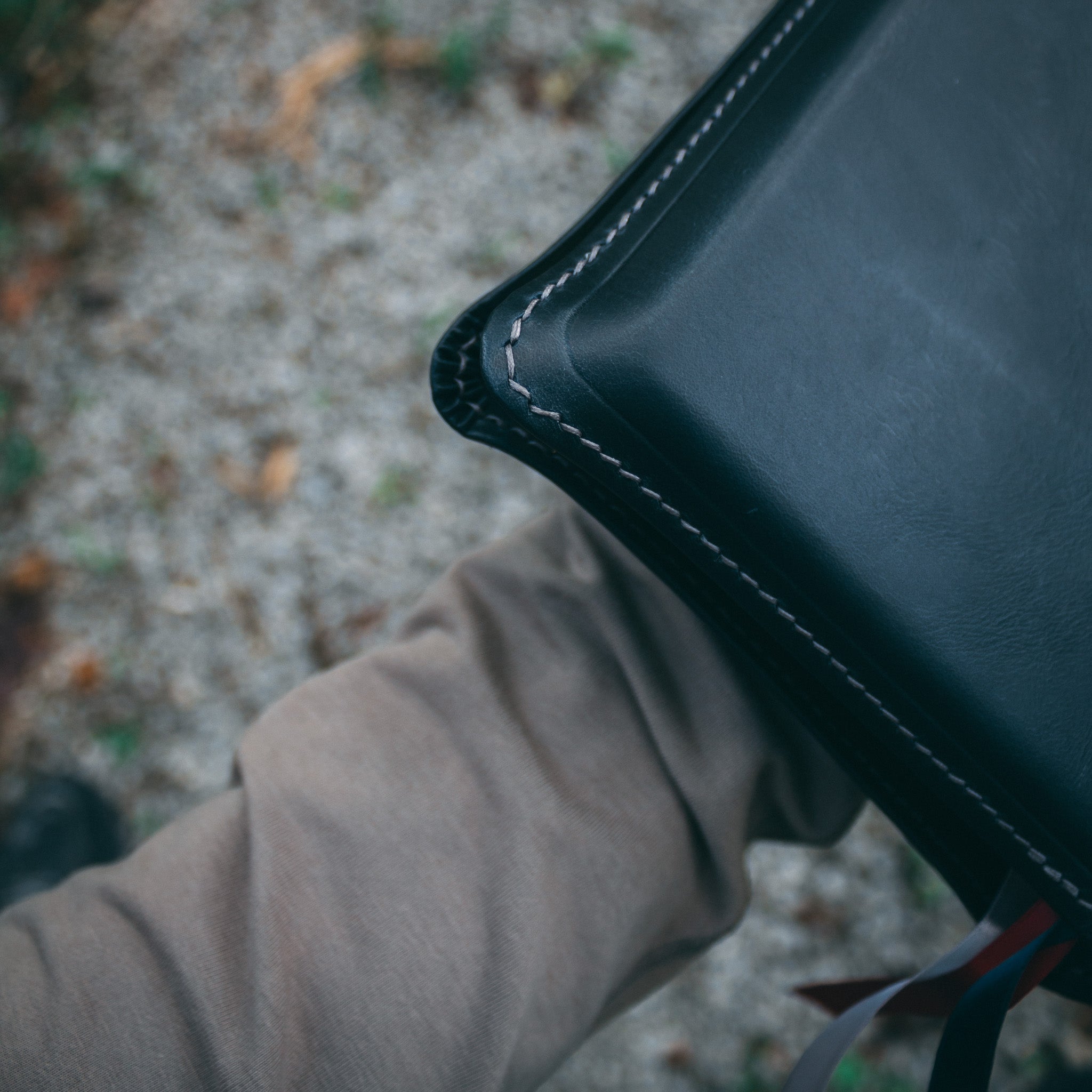 ESV Personal Reference Edition rebound in Rustic Navy Cowhide