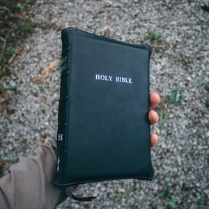 ESV Personal Reference Edition rebound in Rustic Navy Cowhide